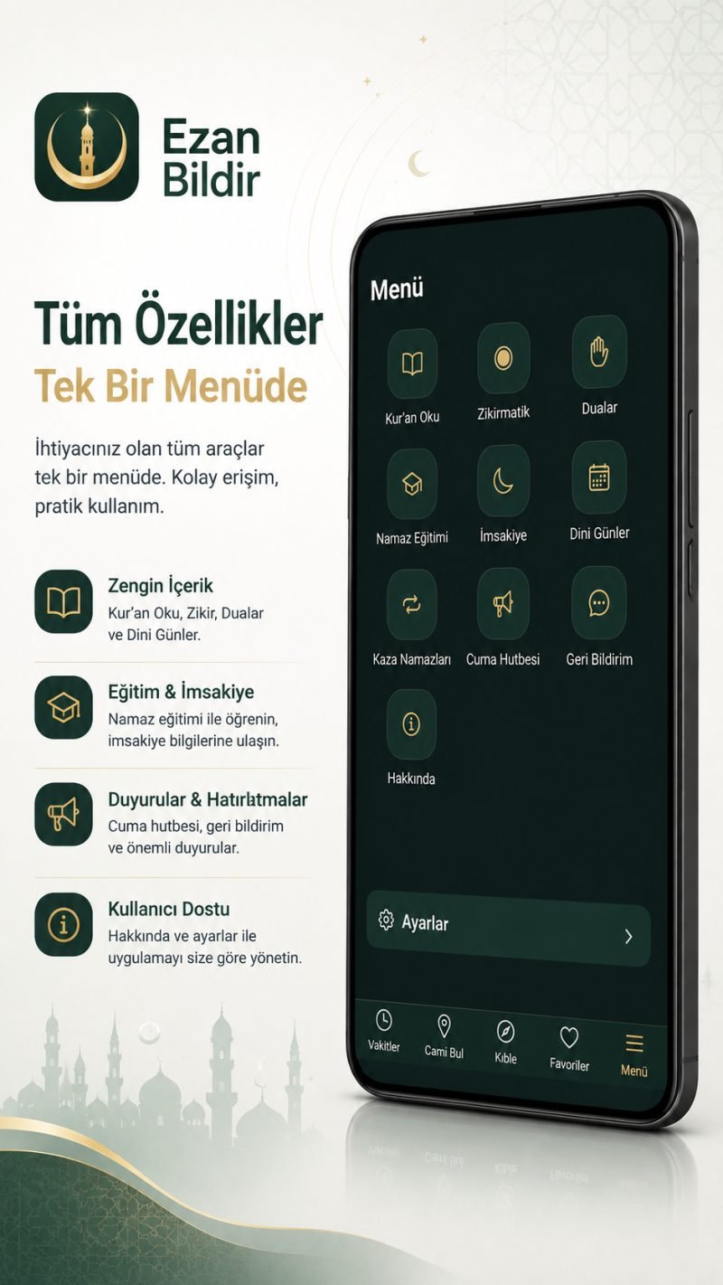 Tüm Özellikler ekranı